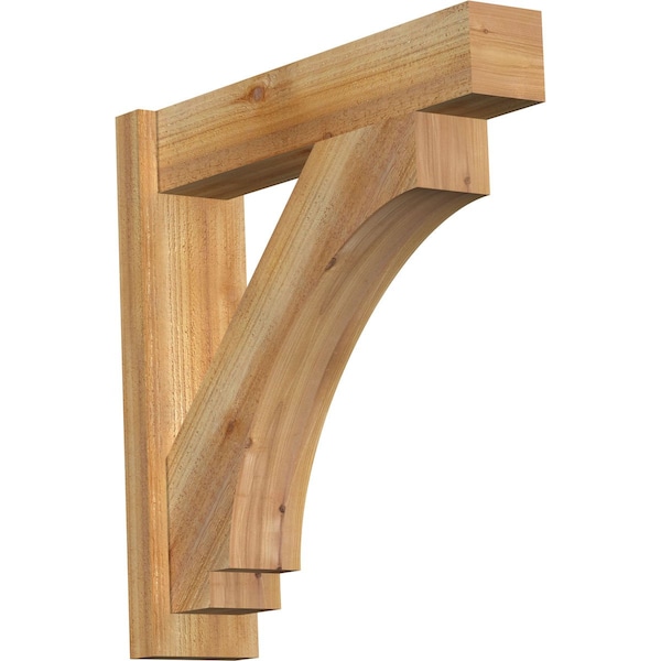 Ekena Millwork Imperial Block Rough Sawn Outlooker, Western Red Cedar, 6"W x 26"D x 26"H OUT06X26X26IMP05RWR - main